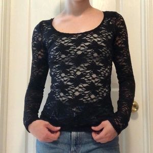 Black Lace Top - Size S from American Eagle